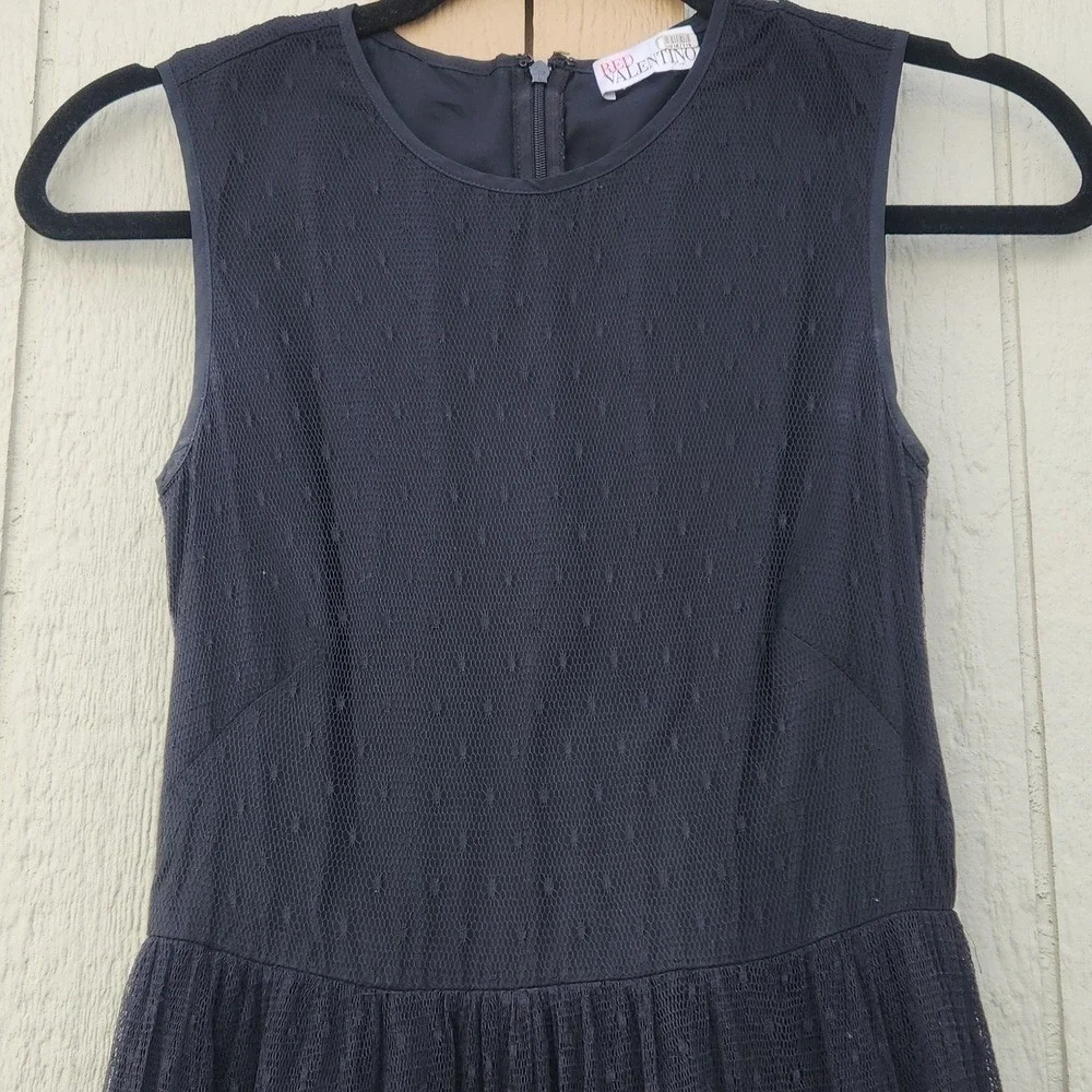 RED Valentino 90s Luxury Tulle Sheer Full Retro Parisian Whimsigoth 8 Midi dress - Picture 4 of 7